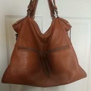Pre-owned Faux Brown Leather Bag, Interior Stripes